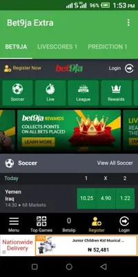 Bet9ja Extra with predictions and Livescores android App screenshot 2